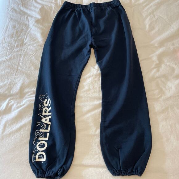The Mayfair Group 0$ To Be Nice Blue Sweatpants Women's Size S/M 100% Cotton - Picture 2 of 8